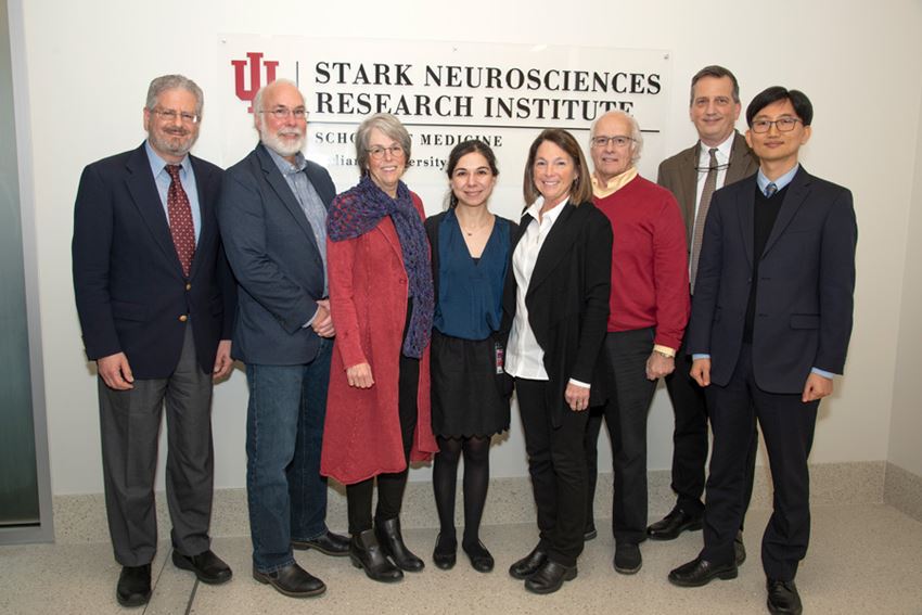Karahan with faculty and donors of Stark Neurosciences Research Institute