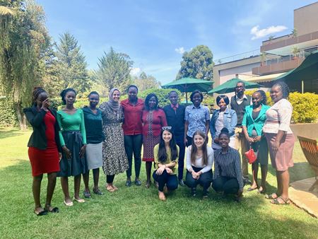 Megan McHenry with her Kenyan research team