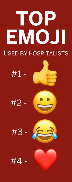Top emoji used among hospitalists
