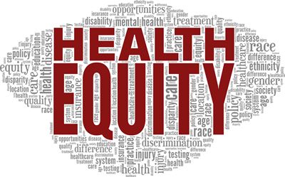 Health equity word cloud