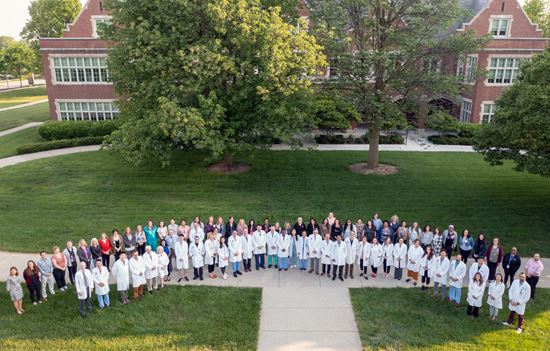 Drone photo taken of the Gastroenterology Division in front of the Rotary Building.