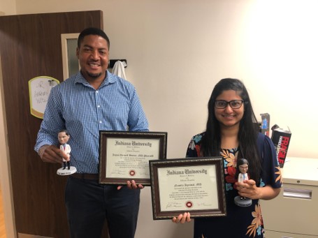 Dr. Hinton and Dr. Agrawal RadOnc Resident 2020 Grads