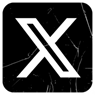 X logo; large white X over black background
